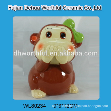 Ceramic piggy bank in monkey shape for 2016 gifts